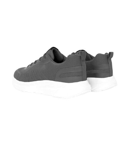 Mens lennart trainers gris / blanc Crosshatch