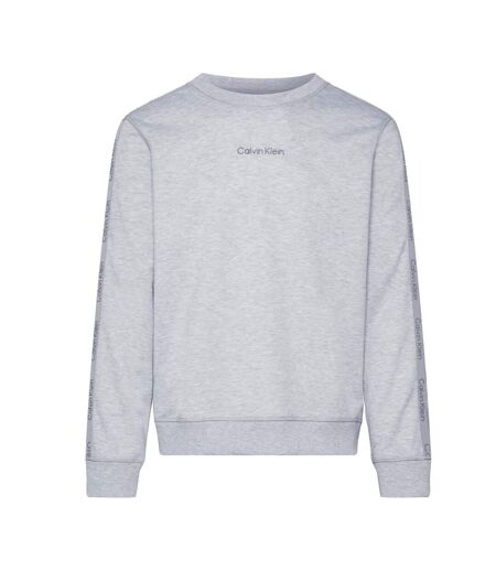 Mens Pull Over Sweatshirt Grey Heather Calvin Klein