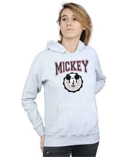 Disney - Sweat à capuche MICKEY MOUSE NEW YORK SEAL - Femme (Gris chiné) - UTBI10833