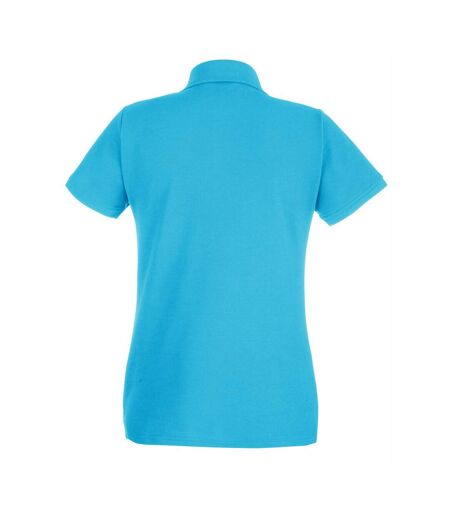 Fruit Of The Loom Ladies Lady-Fit Premium Short Sleeve Polo Shirt (Azure Blue)
