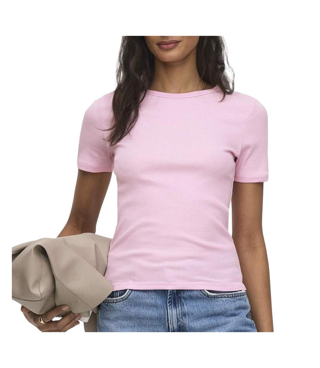 T-Shirt rose femme jdy lucky-1