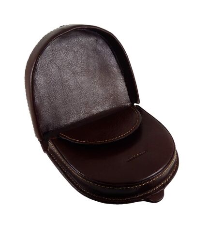 Mens Leather Coin Purse/Tray Wallet (Brown) (Large) - UTWA115