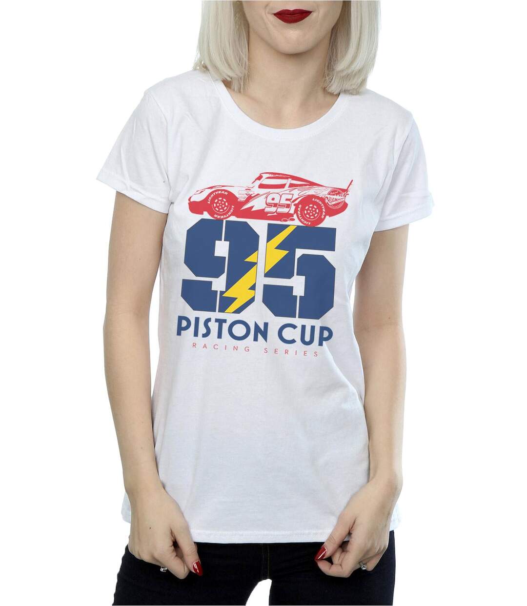 Disney - T-shirt CARS PISTON CUP - Femme (Blanc) - UTBI13571-3