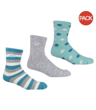 Chaussettes cosy femme bleu ciel / gris clair Regatta