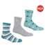 Chaussettes cosy femme bleu ciel / gris clair Regatta