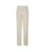 Womens/ladies Fresco Paisley Straight Trousers Coconut Off White-2