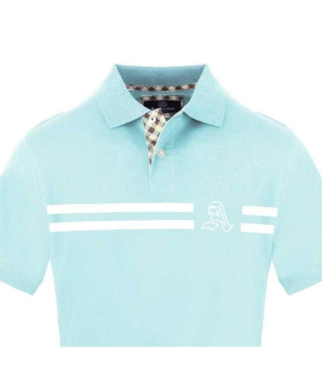 Polo Manches Courtes Homme Bleu Ciel Aquascutum-3