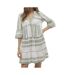 Robe Beige/Vert Femme Vero Moda Dicthe - L