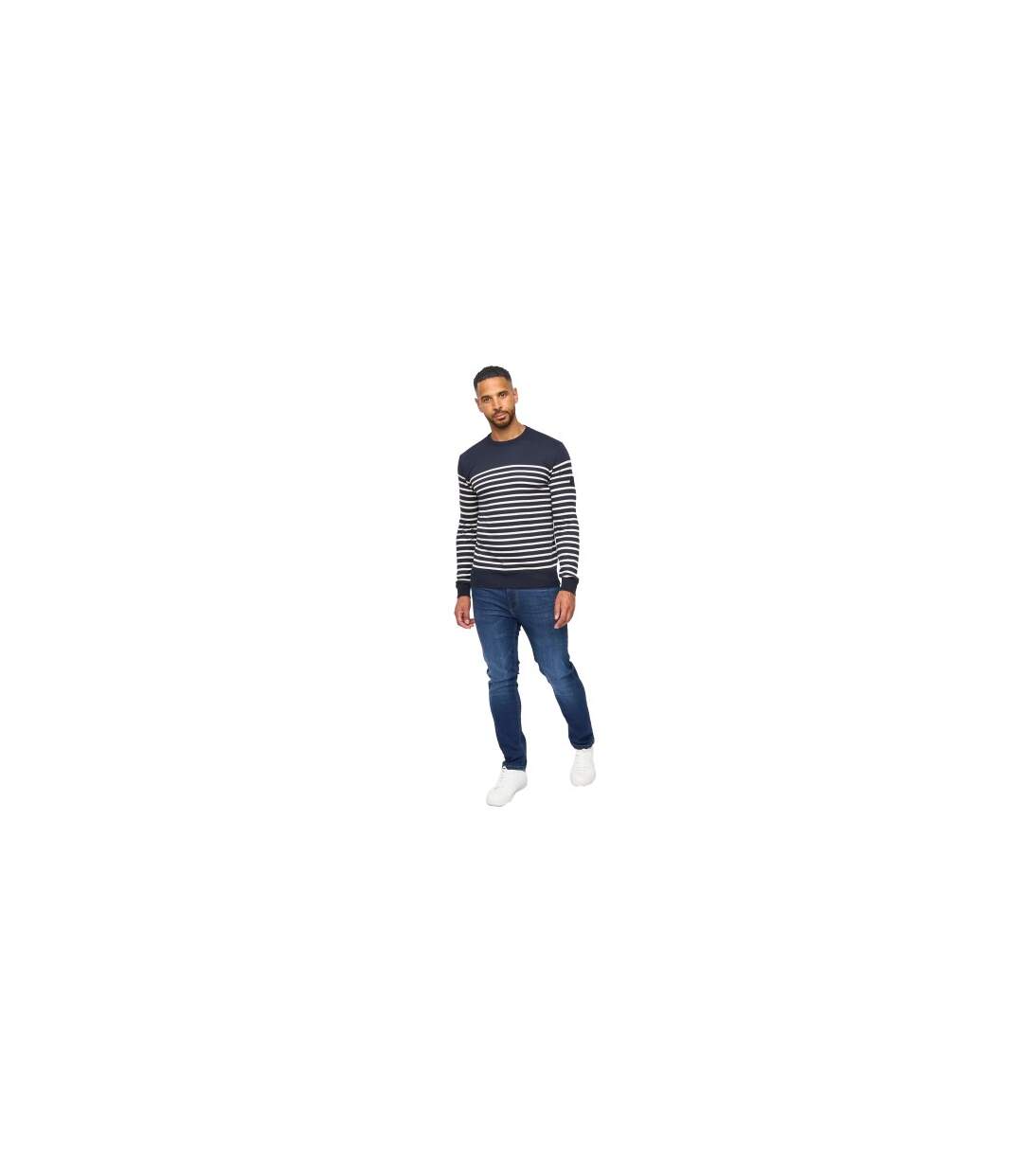 Mens Howland Crew Neck Jumper Navy Bewley & Ritch-1