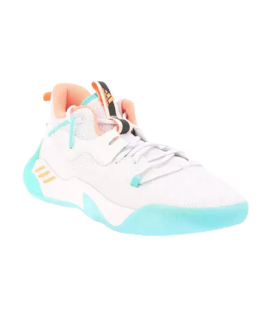 Chaussures De Basket Harden Stepback Homme Blanc Bleu Orange Adidas