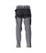 Pantalon De Travail Customised Homme Gris Pierre Noir Mascot-2