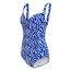 Womens/ladies sakari tummy control seeksucker one piece swimsuit brightest blue Regatta-3