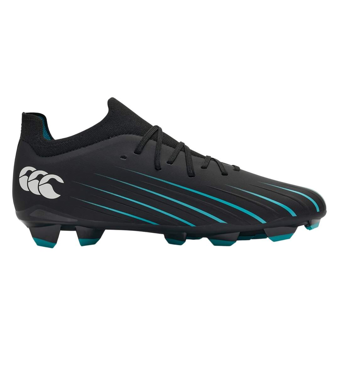 Unisex Adult Speed Falcon Pro 2.0 Firm Ground Rugby Boots Black Green Canterbury-1