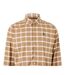 Mens Checked Oxford Long-sleeved Shirt Ecru Caramel Luke 1977-4