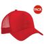 Lot de 2  casquettes de baseball homme rouge Beechfield-1