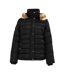 Womens/ladies Faux Fur Detachable Hood Parka Black I Saw It First-2