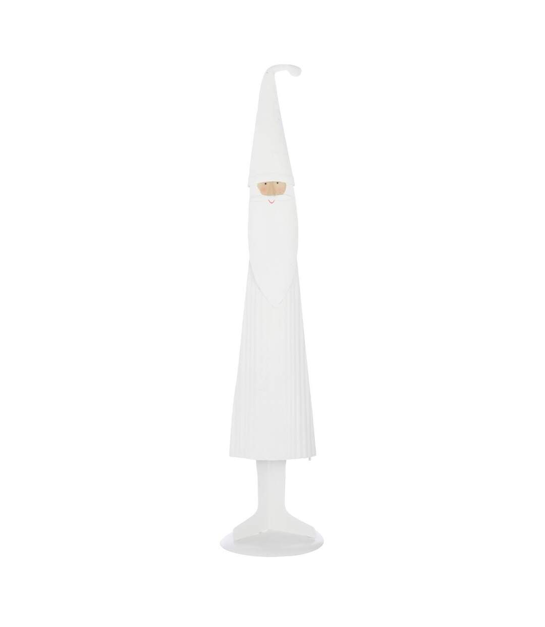 Père-Noël en Métal Moderne 63cm Blanc-1