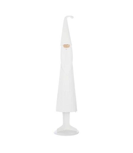 Père-Noël en Métal Moderne 63cm Blanc