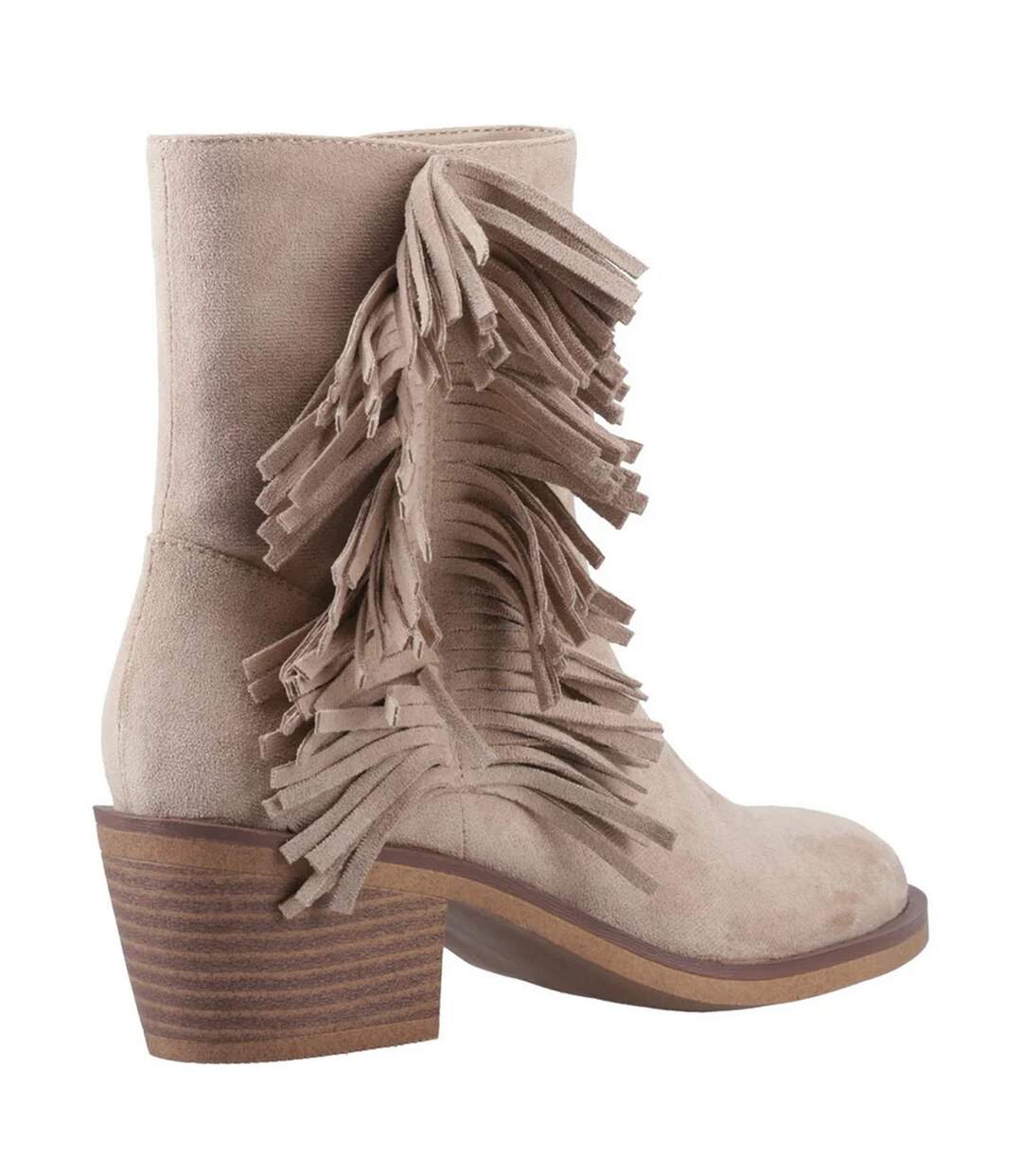 Womens/ladies Yankee Tassel Cowboy Boots Taupe Rocket Dog-2