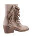 Womens/ladies Yankee Tassel Cowboy Boots Taupe Rocket Dog-2