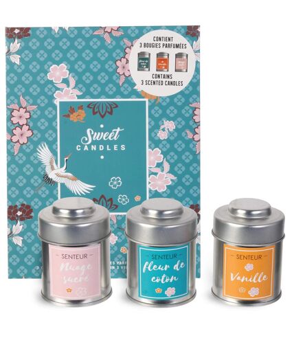 Coffret de 3 bougies parfumées SWEET Bougie