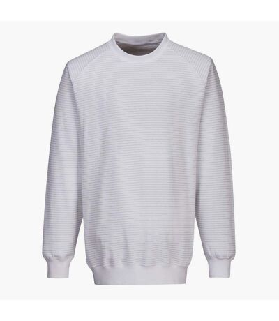 Mens anti-static sweatshirt white Portwest