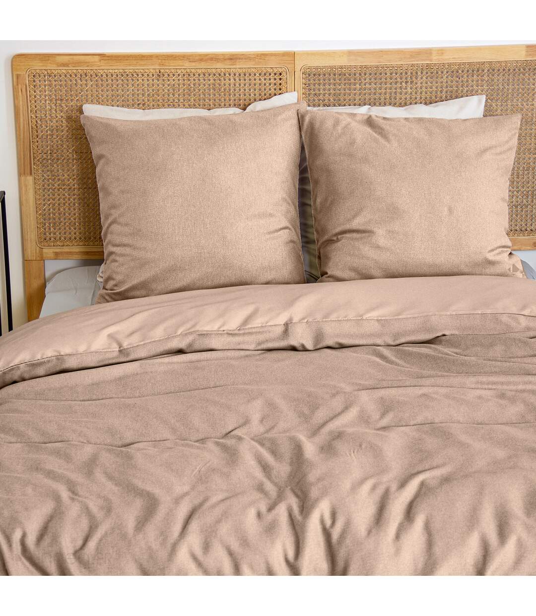 Parure de lit bi-matière microfibre SENSATION FLANELLE-1