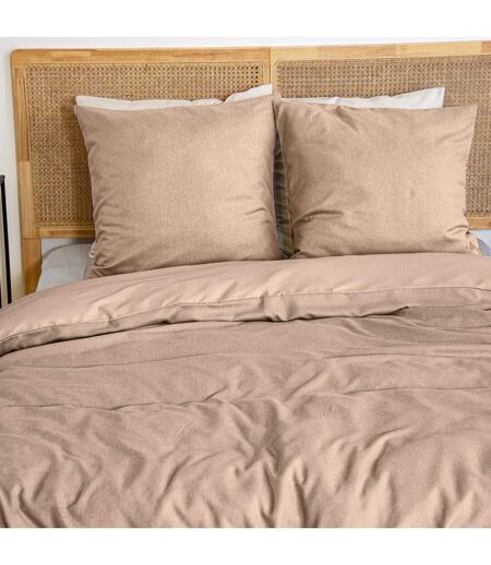Parure de lit bi-matière microfibre SENSATION FLANELLE