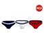 Lot De 3  Culottes Motif/style Logo Femme Bleu Marine Blanc Rouge Tommy Hilfiger-3