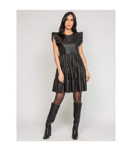 Robe courte similicuir IODINE - Dona X Lisa