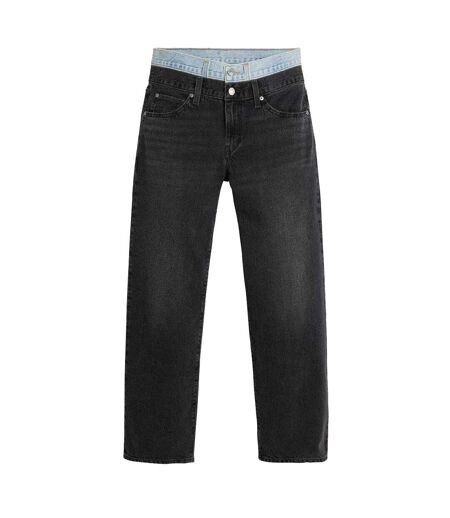 Womens/ladies 94 Denim High Rise Baggy Jeans Black Wash Levis