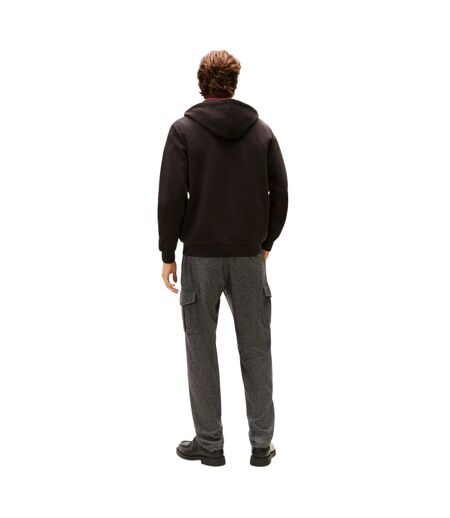 Mens Regular Long-sleeved Full Zip Hoodie Black Tommy Hilfiger