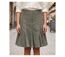 MAYFLOWER 011091U001 - Jupe plissée fleurie pour femme : l'élégance naturelle du coton vert kaki-1