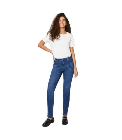 Womens/ladies Comfort Stretch Tall And Slim Jeans Mid Wash Dorothy Perkins