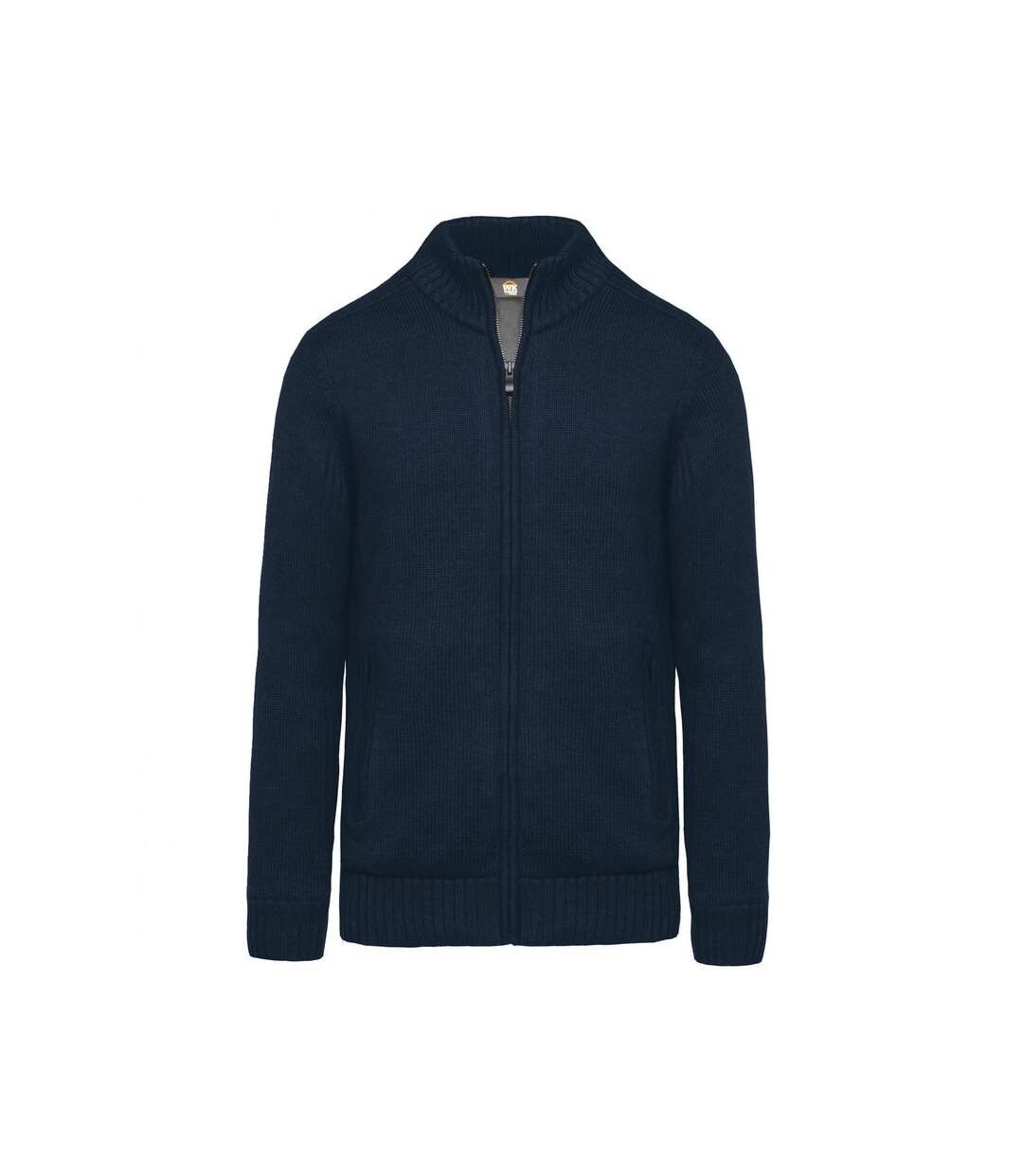 Gilet cardigan doublé polaire - HOMME - WK959 - bleu marine