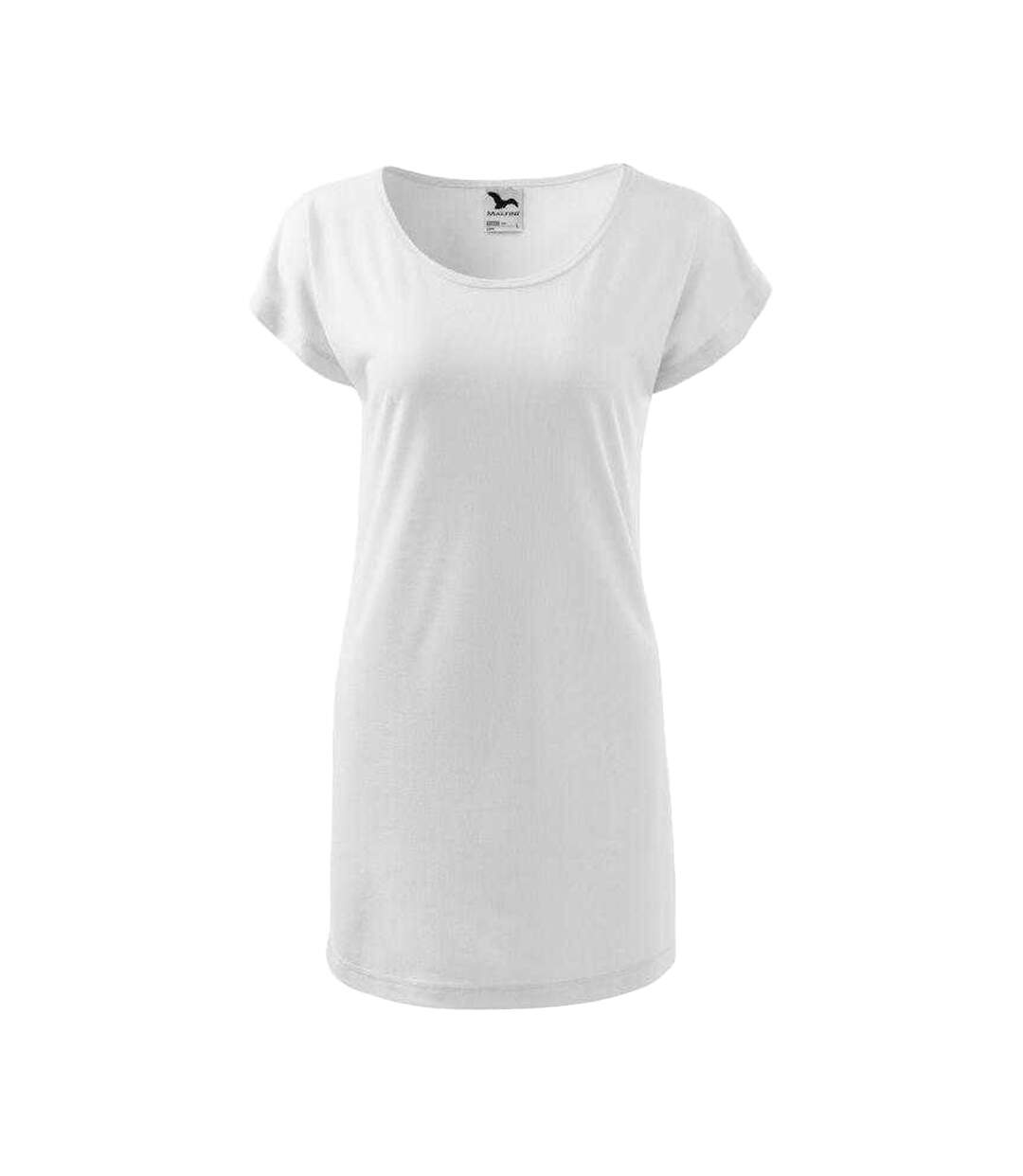 Robe Décontractée Motif/style Uni Love Femme Blanc Malfini-1