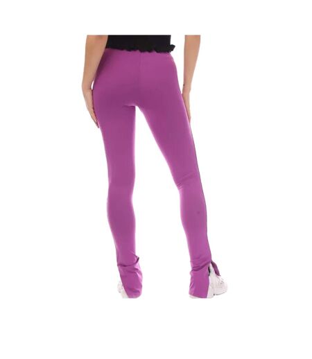Womens/ladies Split Logo Leggings Pink Off White