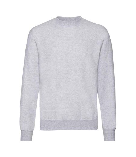 Mens classic 80/20 set-in sweatshirt heather grey Fruit of the Loom