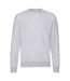 Mens classic 80/20 set-in sweatshirt heather grey Fruit of the Loom