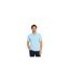 Mens Tipped Polo Shirt Sky Blue Aquascutum-1