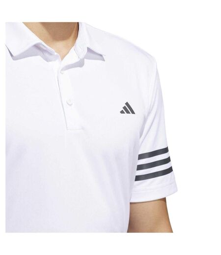 Polo Motif/style Rayé Homme Blanc Adidas