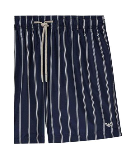 Short De Bain Motif/style À Rayures Homme Bleu Noir Emporio Armani EA7
