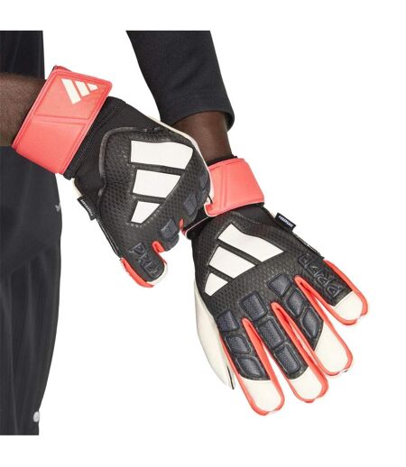 Unisex Adult Predator Match Fingersave Goalkeeper Gloves Black Red White Adidas