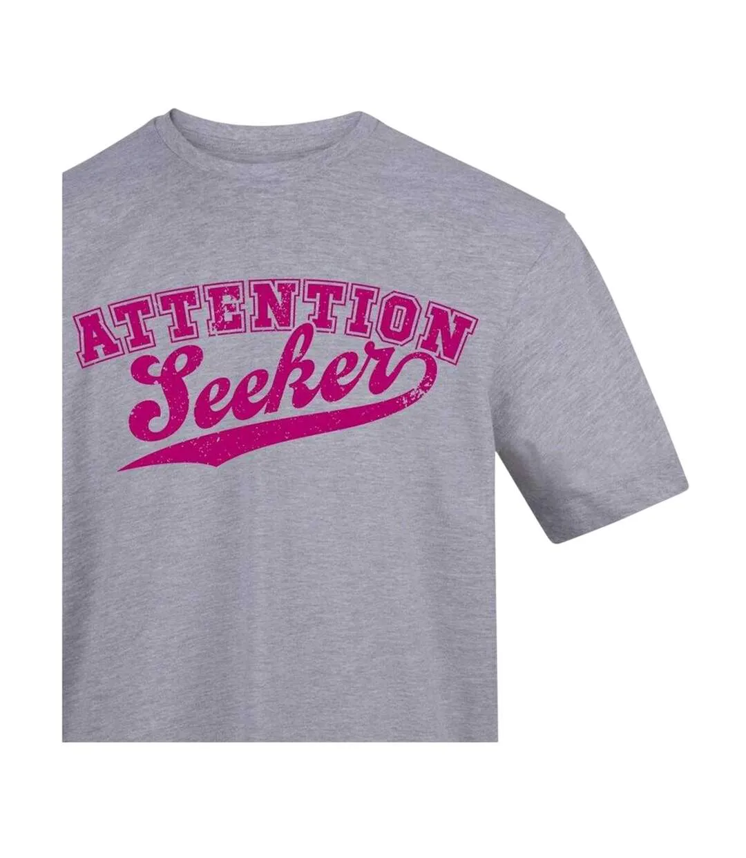 T-shirt Attention Seeker Homme Gris AWD-3