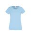 Womens/Ladies Value Fitted Short Sleeve Casual T-Shirt (Light Blue)