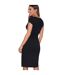 Krisp Womens/Ladies Cap Sleeve Wrap Jersey Dress (Black) - UTKP104
