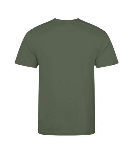 Just Cool Mens Performance Plain T-Shirt (Earthy Green) - UTRW683
