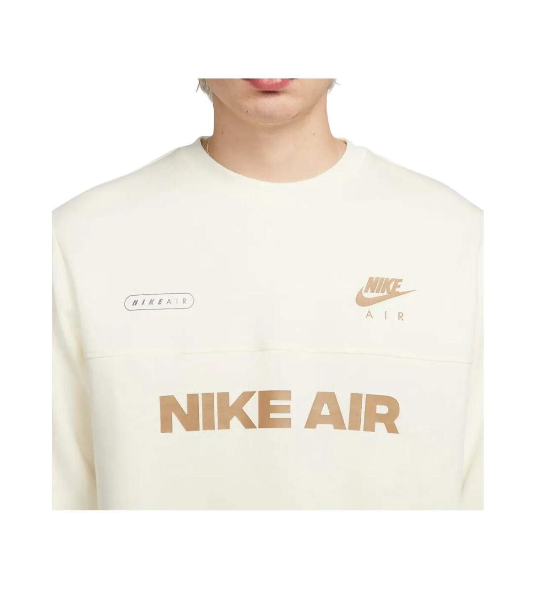 Sweat Motif/style Grand Logo Air Homme Blanc Nike-4