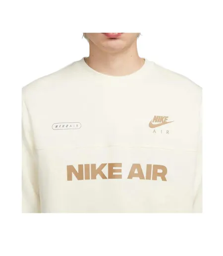 Sweat Motif/style Grand Logo Air Homme Blanc Nike