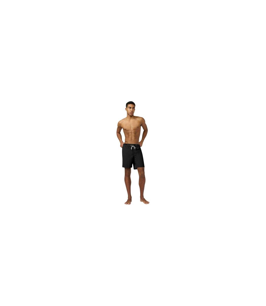 Short De Bain Motif/style Logo Brodé Homme Noir Champion-1